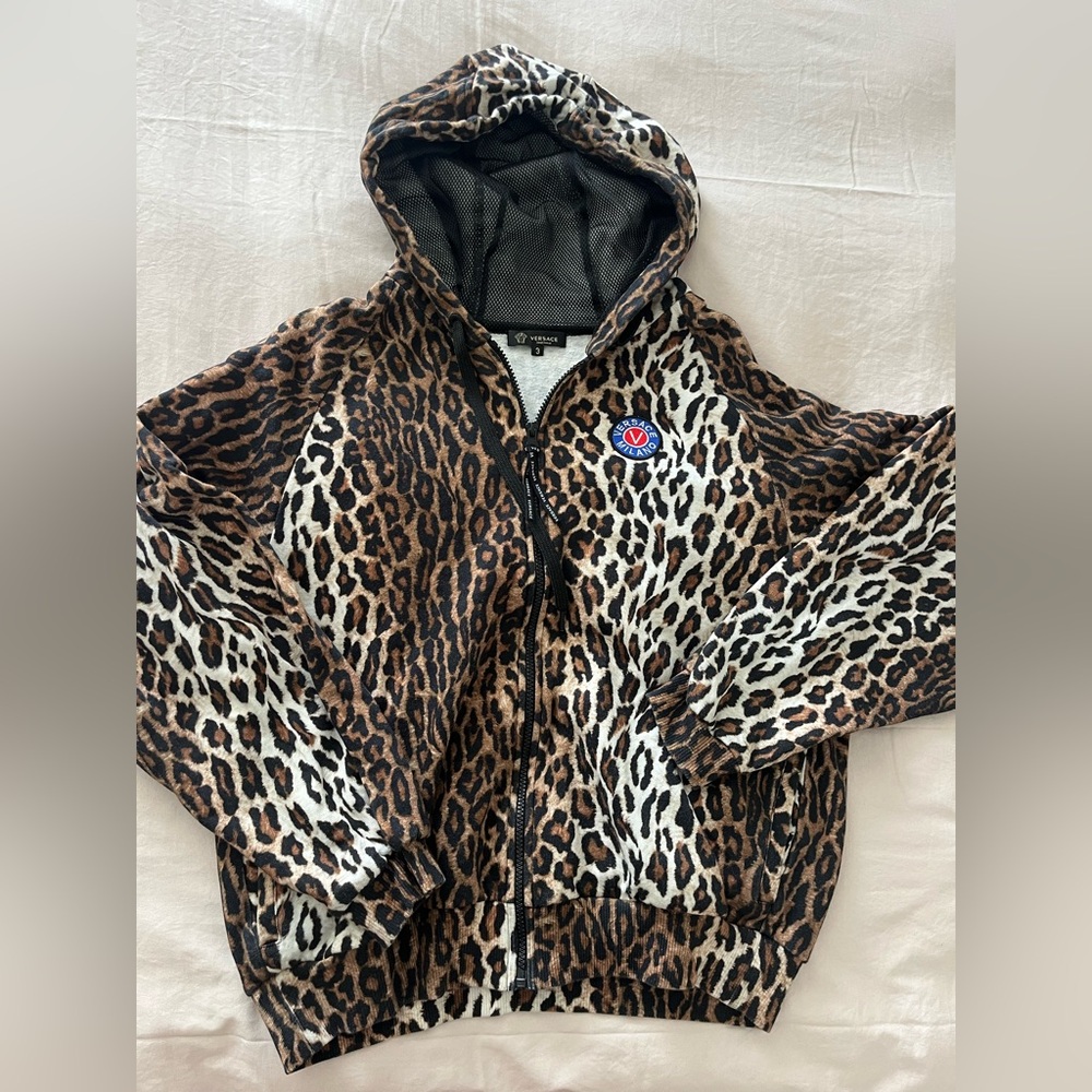 Versace Brown Leopard Hoodie